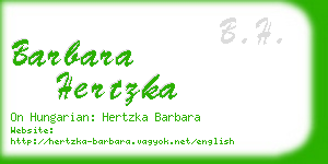 barbara hertzka business card